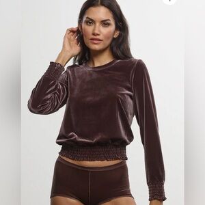 Commando Velvet Crewneck Women’s Sweatshirt Size M Color Greige